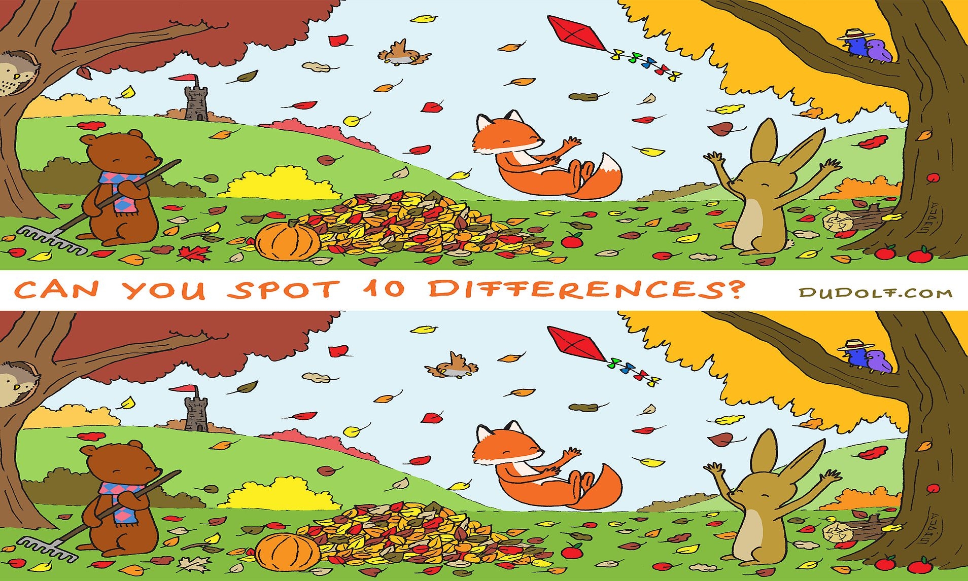 Can YOU Spot The 10 Differences Between These Colourful Leafy Scenes Daily Mail Online