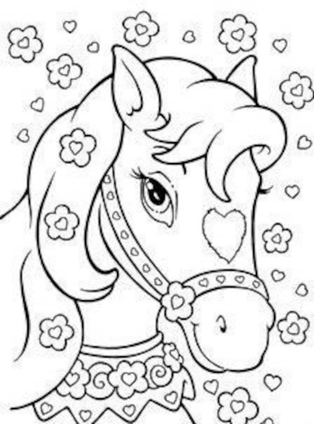 Horse Coloring Page Etsy