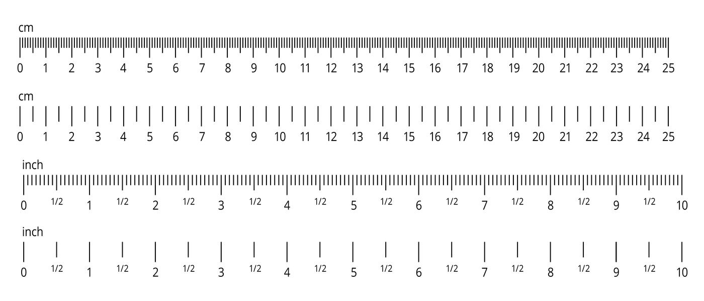 Inch And Metric Rulers Centimeters And Inches Measuring Scale Precis By Tartila TheHungryJPEG