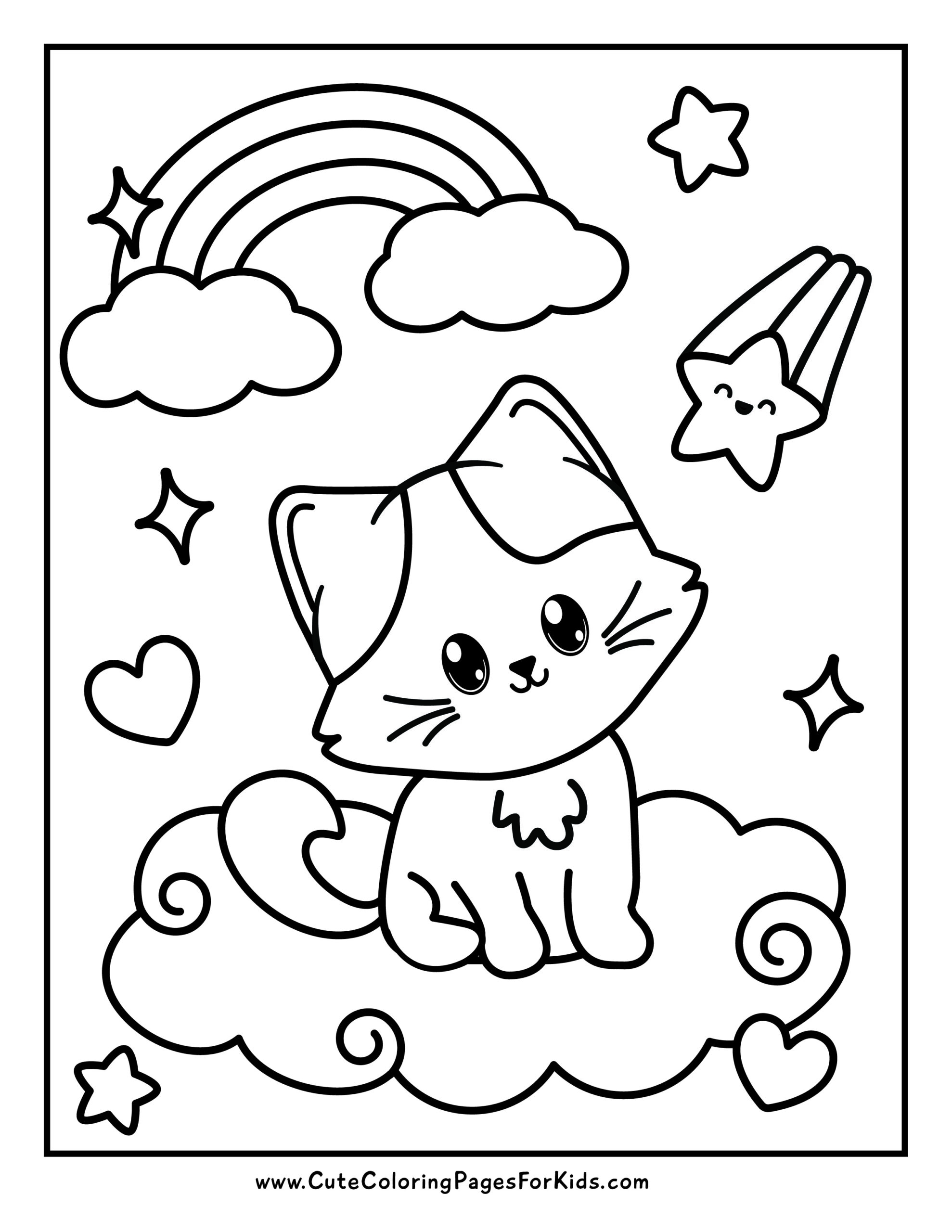 printable coloring pages of cats