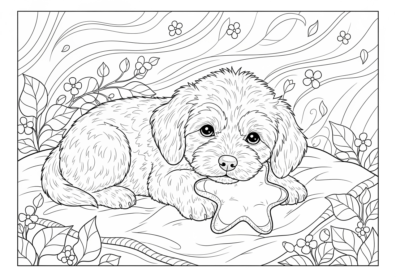 Realistic Cute Puppy Coloring Pages Printable And Fun