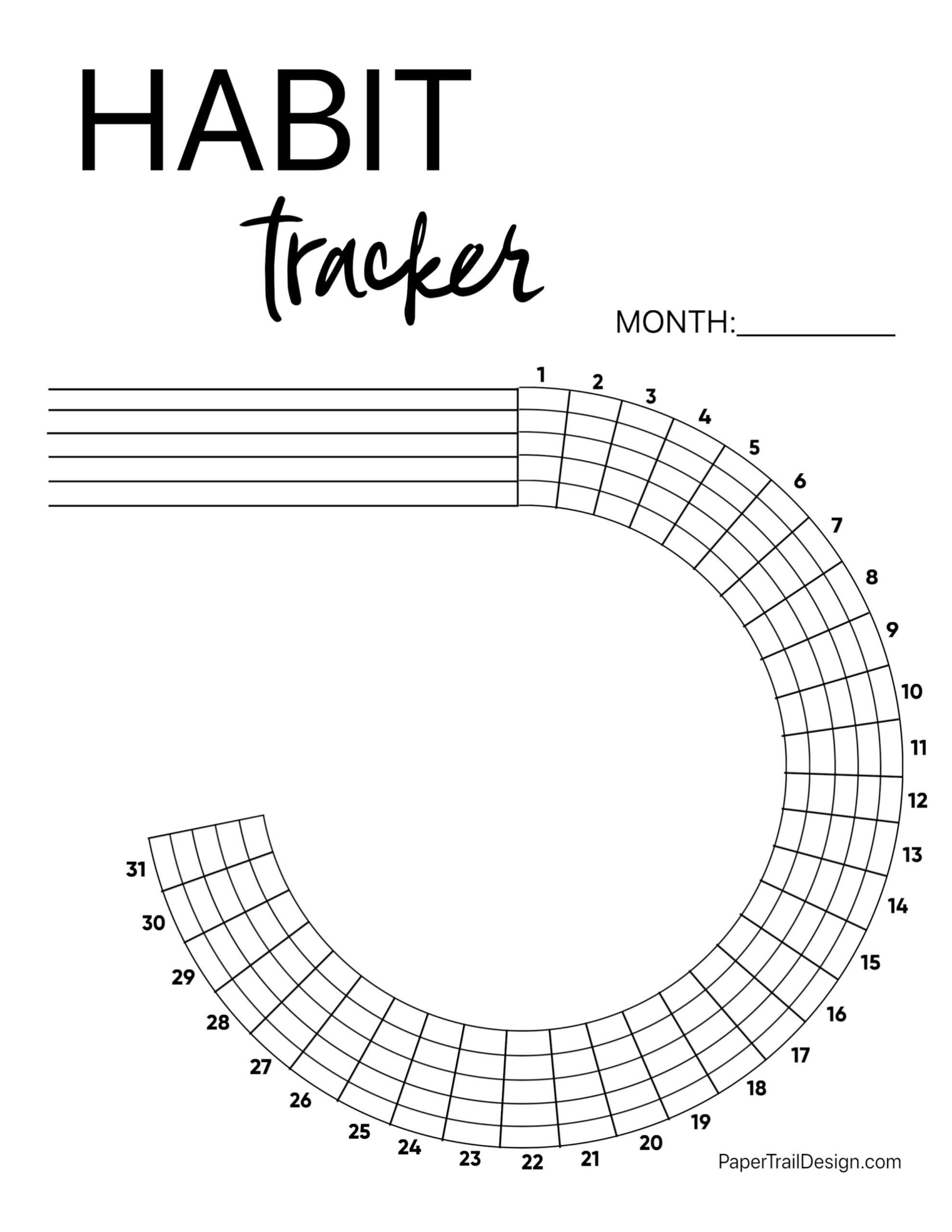 Circle Habit Tracker Printable