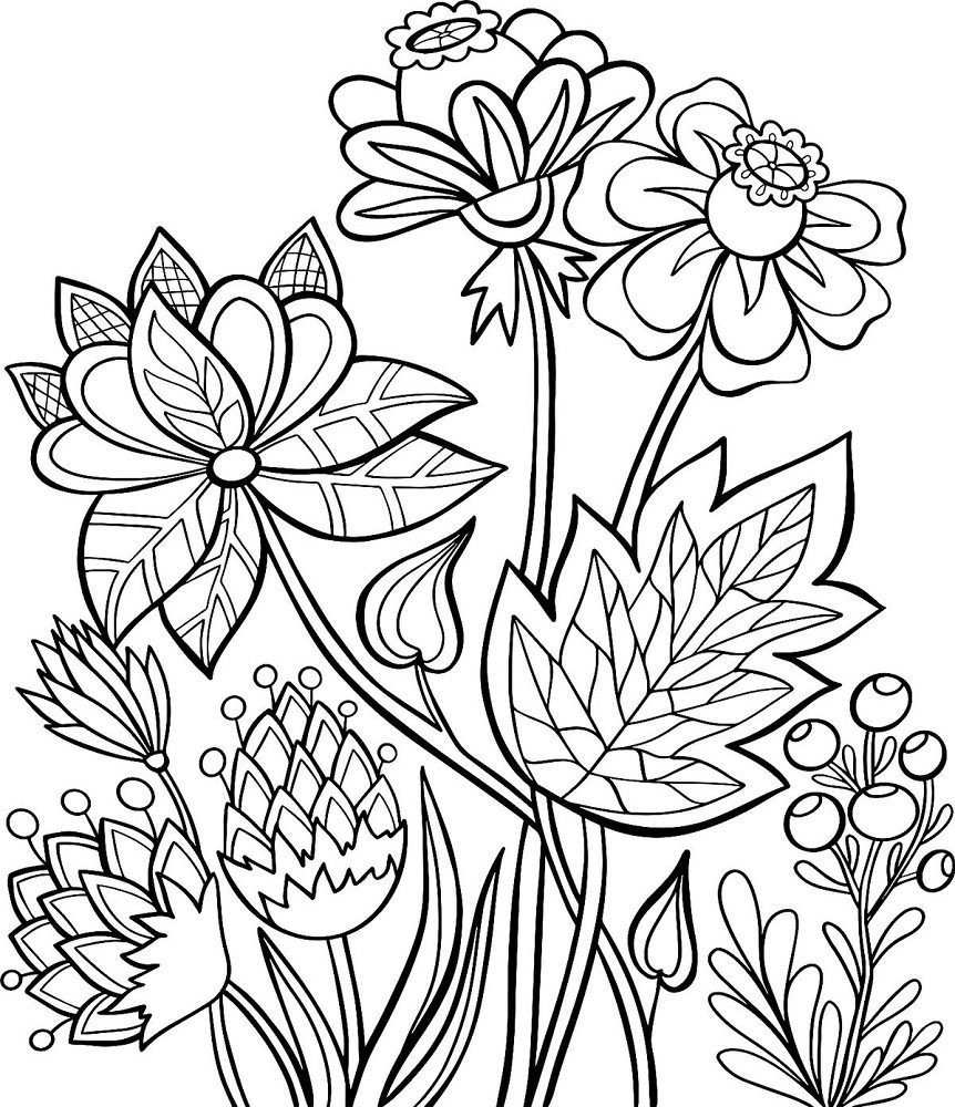 printable flower coloring sheets printable flower coloring sheets