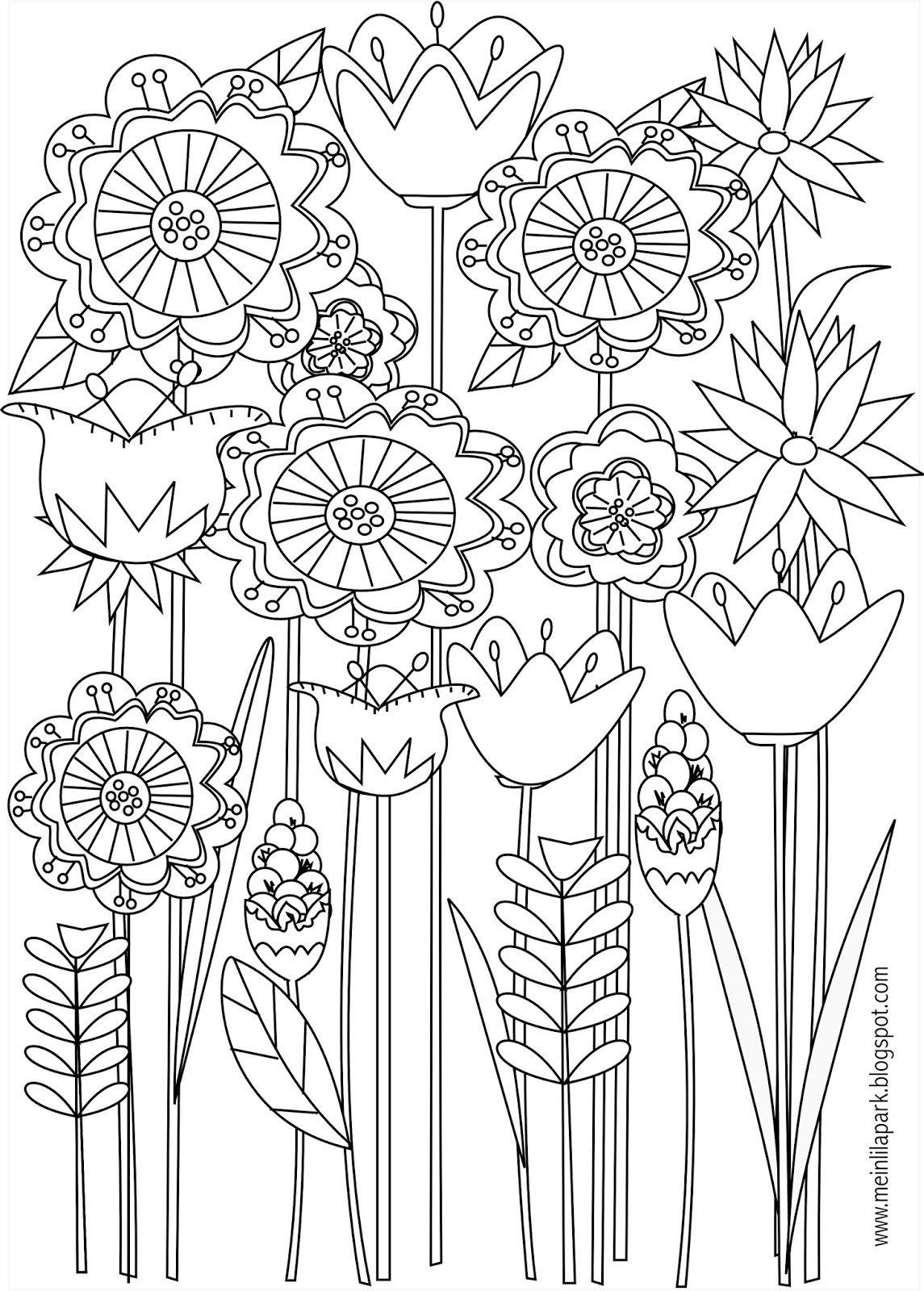 Flower Printable Coloring Sheets Flower Printable Coloring Sheets