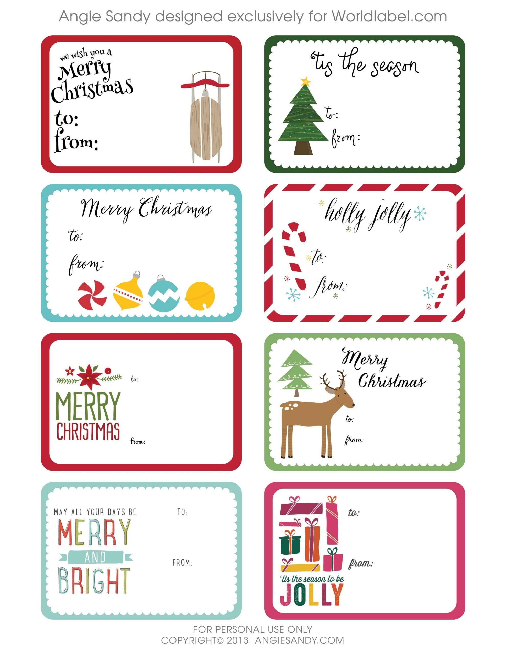 Free Printable Christmas Gift Tags Free Printable Christmas Gift Tags
