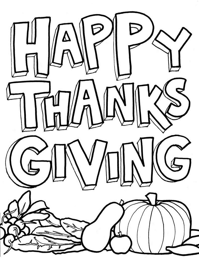 free printable thanksgiving coloring pages