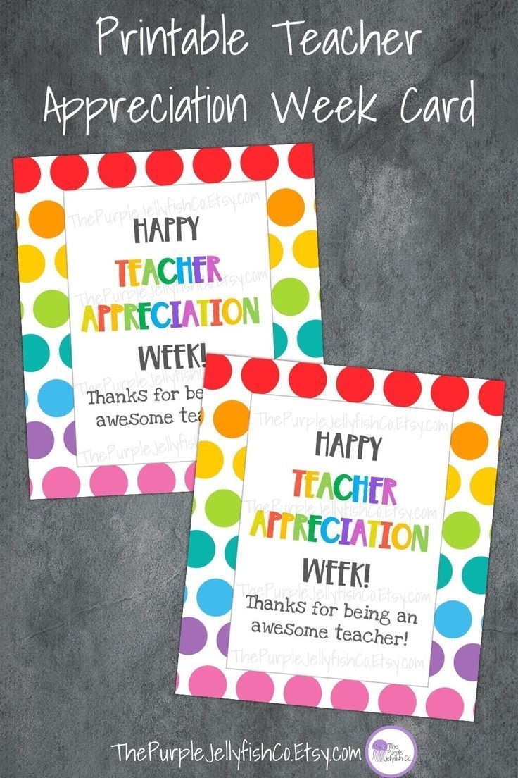 Printable Cards For Teacher Appreciation Week Appreciation W