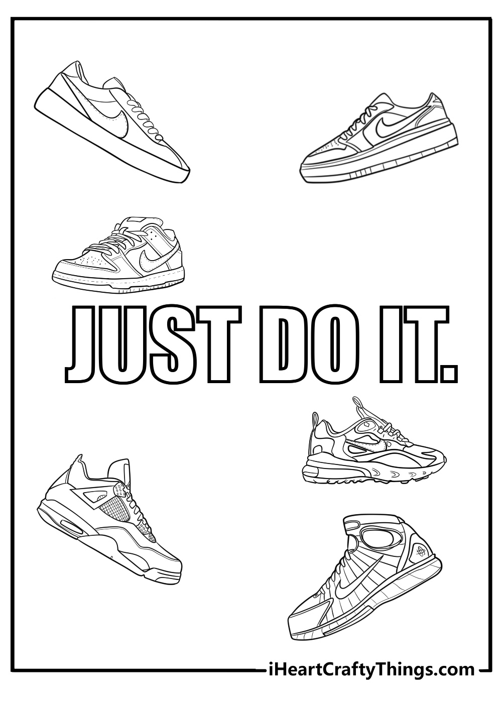 shoes to color printable
