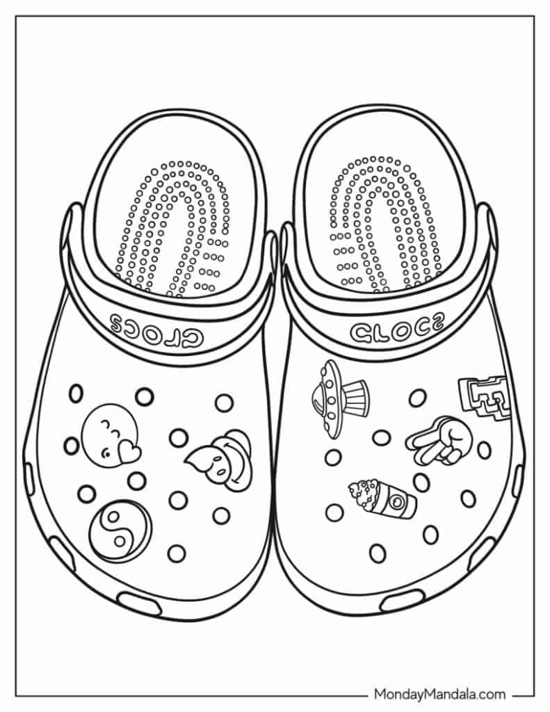 30 Shoe Coloring Pages Free PDF Printables 