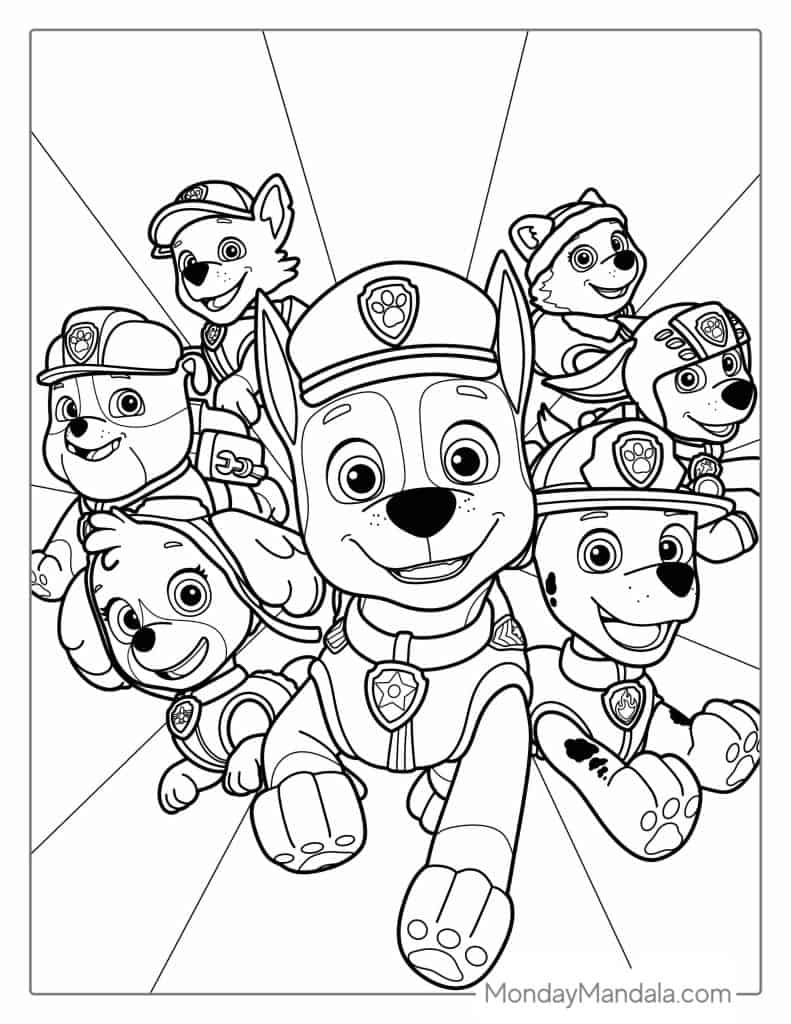 Free Printable Paw Patrol Coloring Pages Pdf