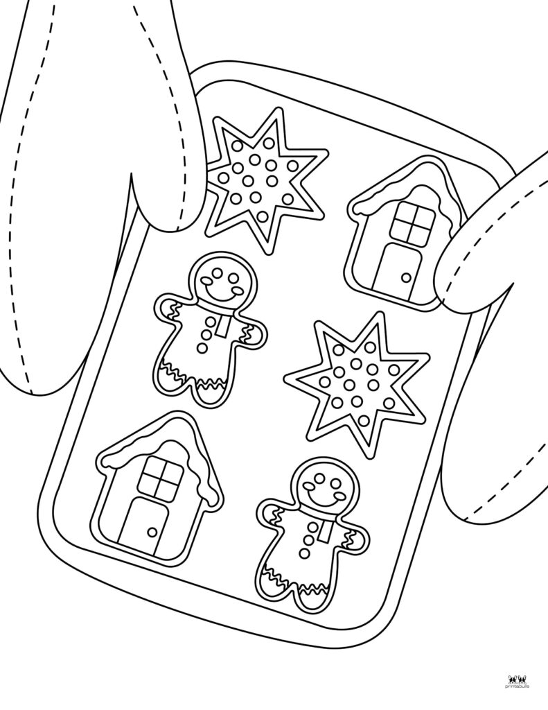 free printable christmas cookie coloring pages