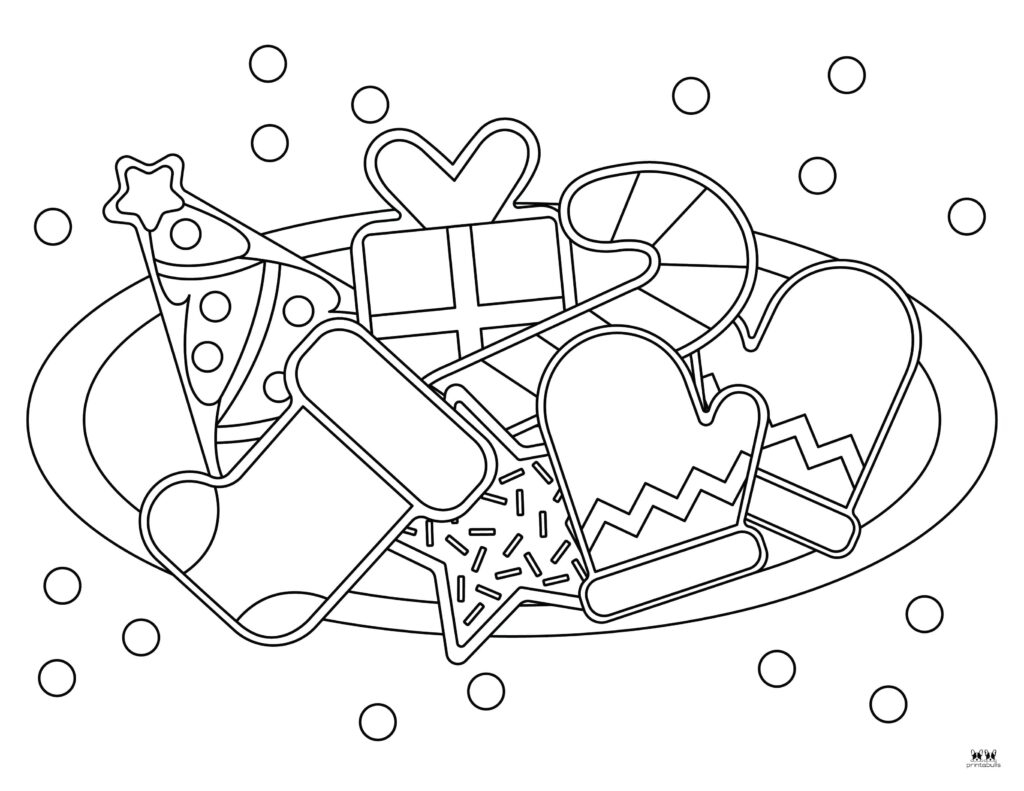 Christmas Cookies Coloring Pages 25 FREE Pages Printabulls