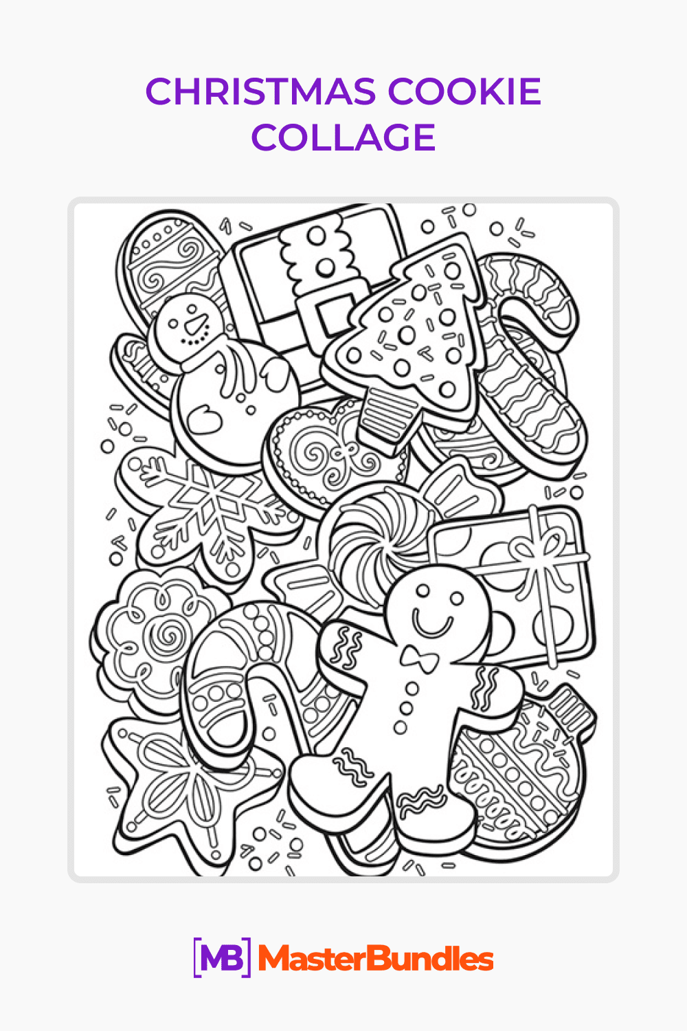 Christmas Cookies Free Coloring Page MasterBundles