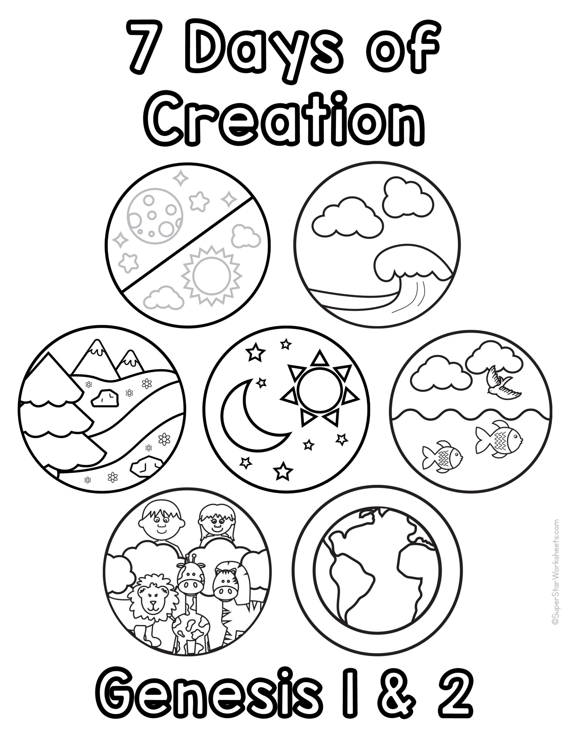 Printable Color Pages Earth Creation