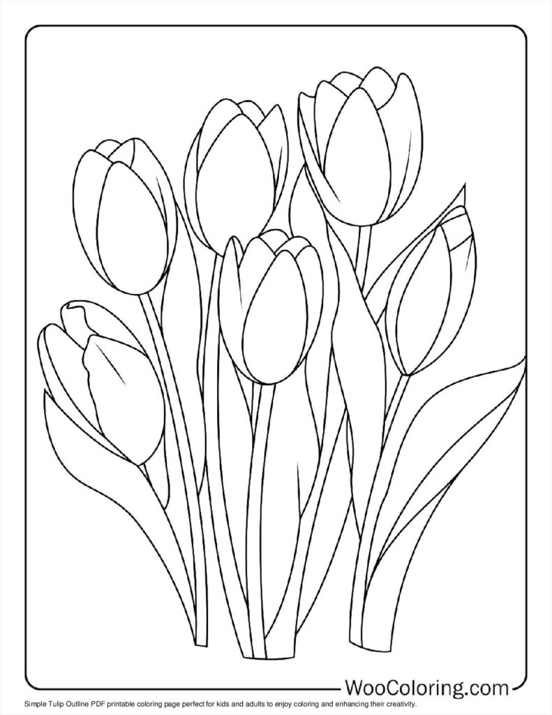 100 Tulip Coloring Pages Free PDF To Print Woo Coloring 100 Tulip Coloring Pages Free PDF To Print Woo Coloring