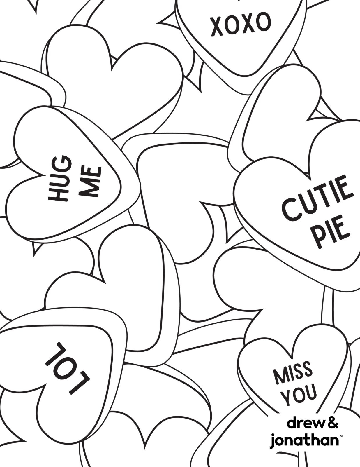 Valentine’s Day Colouring Pages Free