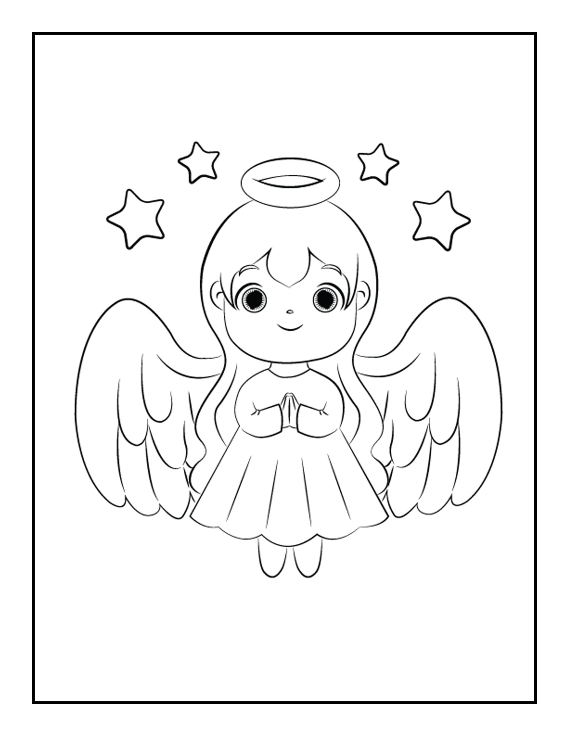 angel pictures to color