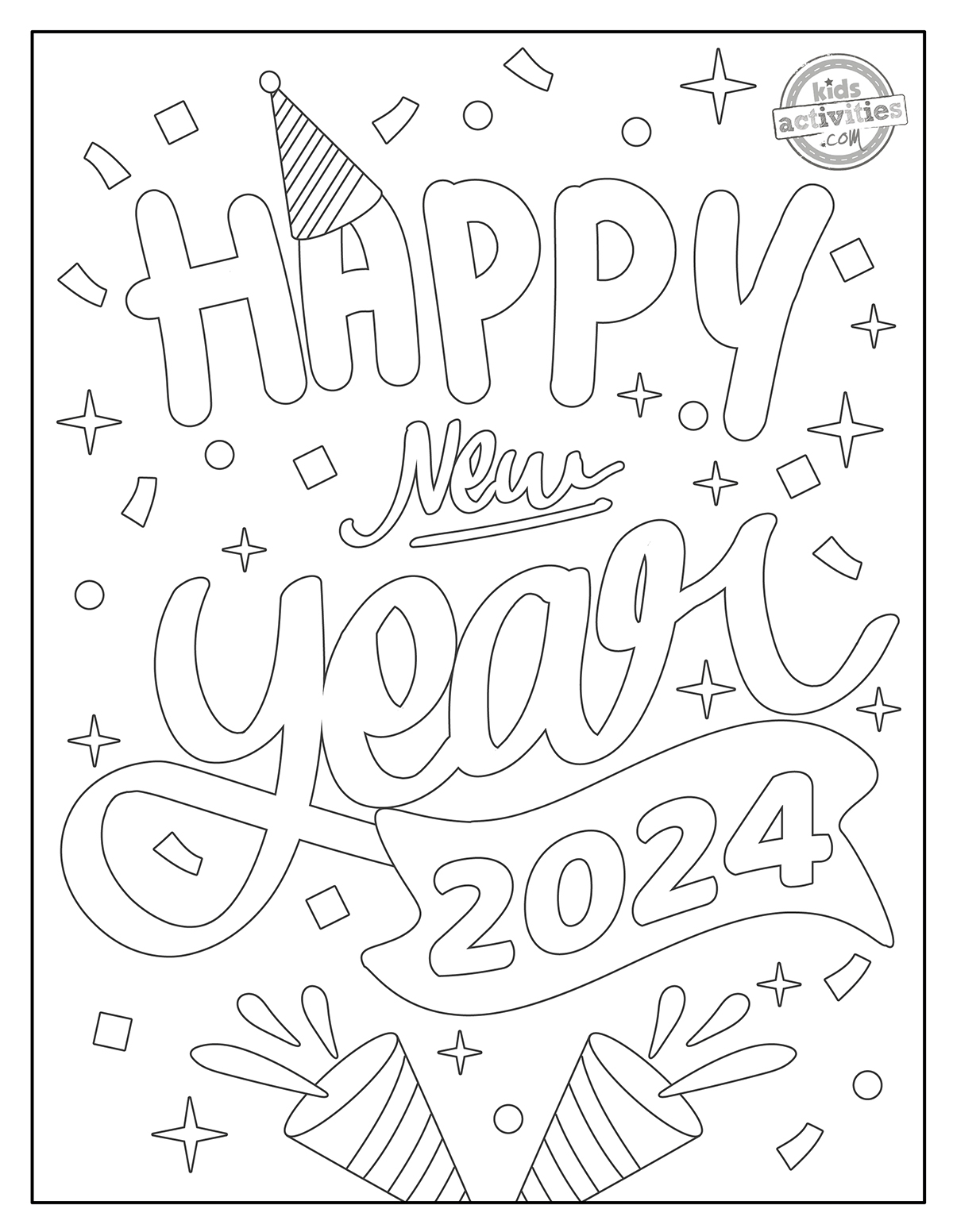 new years coloring sheets new years coloring sheets