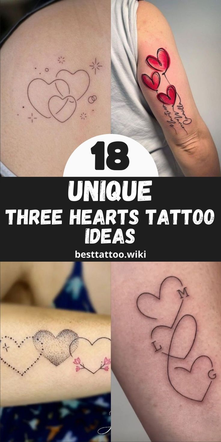 2024 Trend Alert Three Hearts Tattoo Ideas Small Designs Symbolizing Family Love 2024 Trend Alert Three Hearts Tattoo Ideas Small Designs Symbolizing Family Love