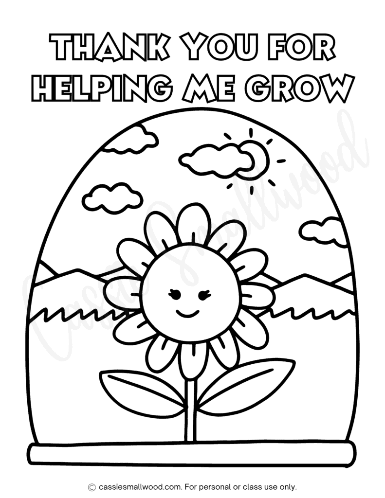 22 Cute Teacher Appreciation Coloring Pages And Cards Cassie Smallwood