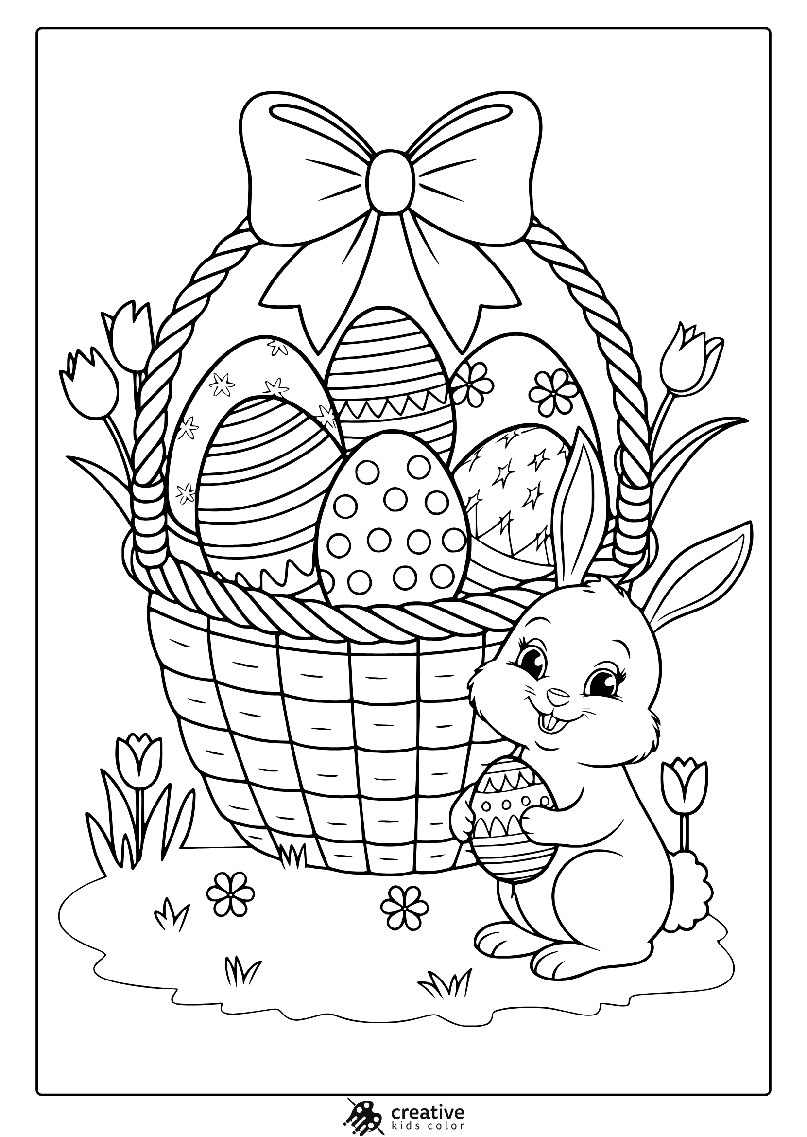 easter egg coloring page