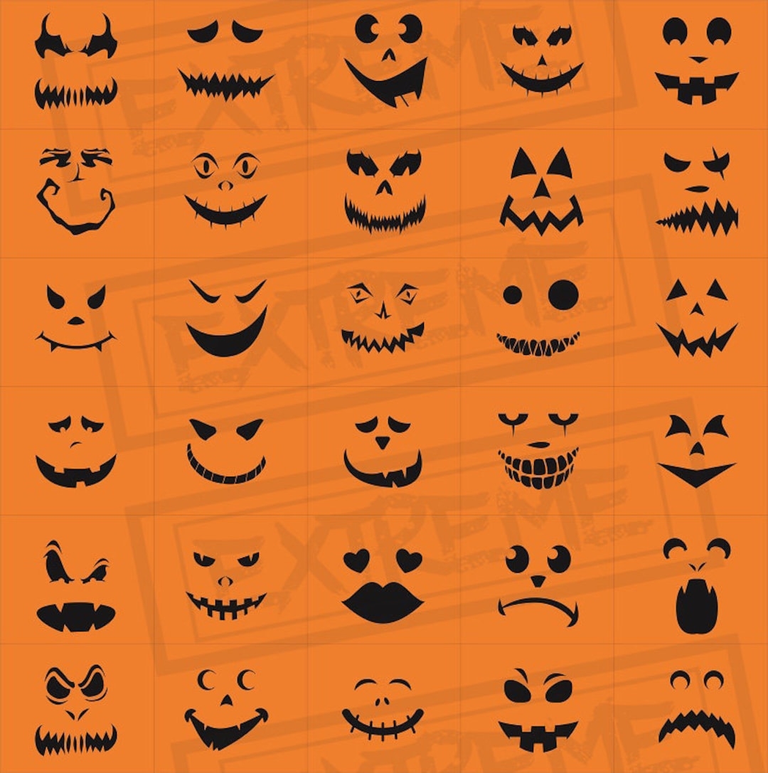 30 Halloween Pumpkin Face Stencils Pumpkin Carving Stencils Monster Faces Clipart Jack O Lantern Templates Scary Faces Silhouette Etsy 30 Halloween Pumpkin Face Stencils Pumpkin Carving Stencils Monster Faces Clipart Jack O Lantern Templates Scary Faces Silhouette Etsy