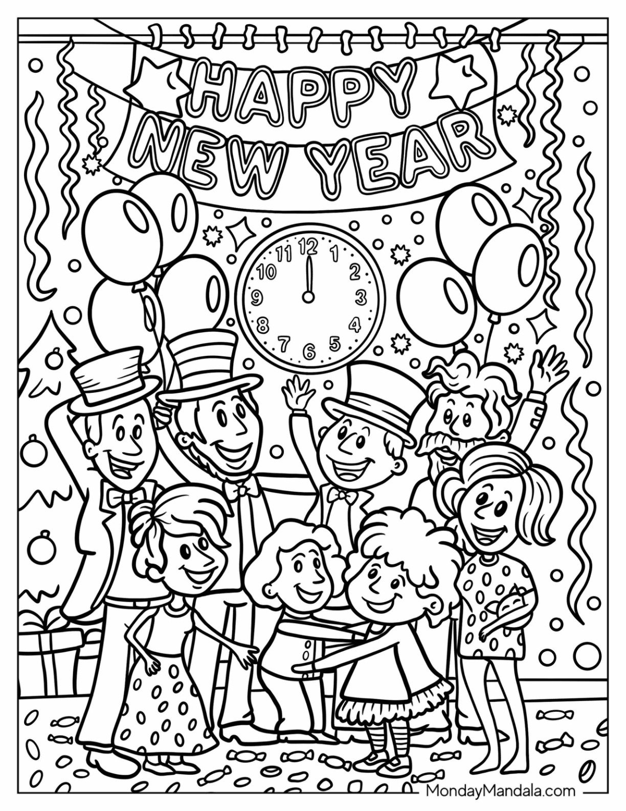 32 New Year Coloring Pages Free PDF Printables 32 New Year Coloring Pages Free PDF Printables