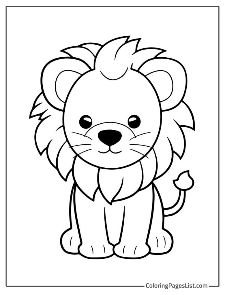 pictures to color of lions