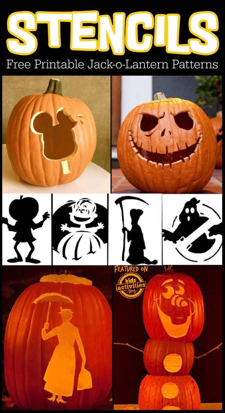 35 Jack O Lantern Stencil Patterns Print Carve 