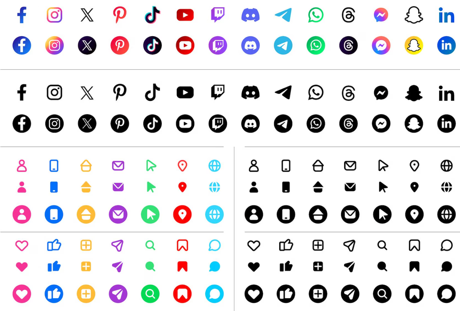 40 Free Social Media Icon Sets For Your Website