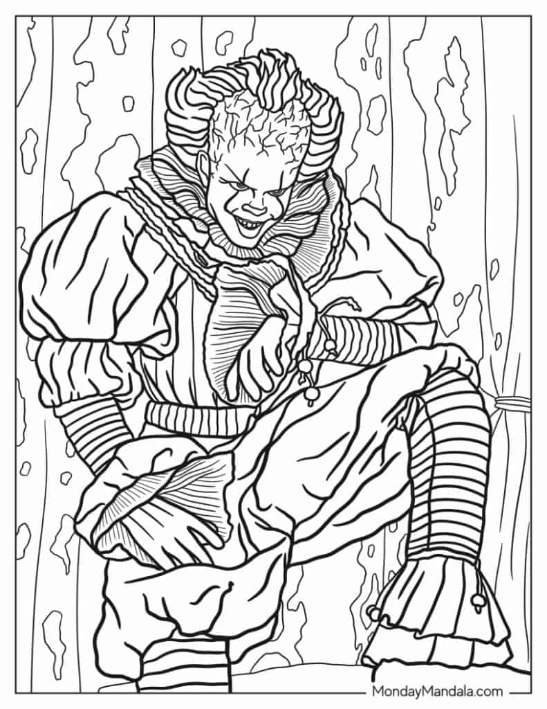 40 Horror Coloring Pages Free PDF Printables 