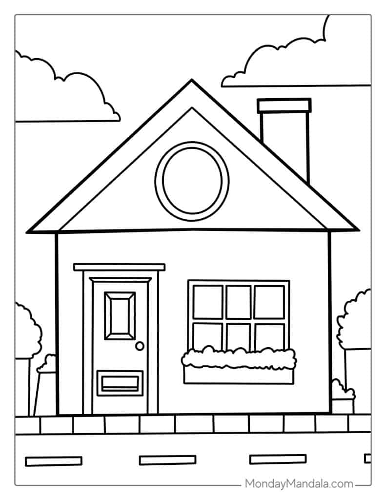House Template To Color
