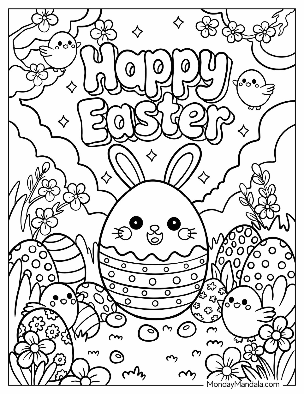 43 Easter Egg Coloring Pages Free PDF Printables 43 Easter Egg Coloring Pages Free PDF Printables