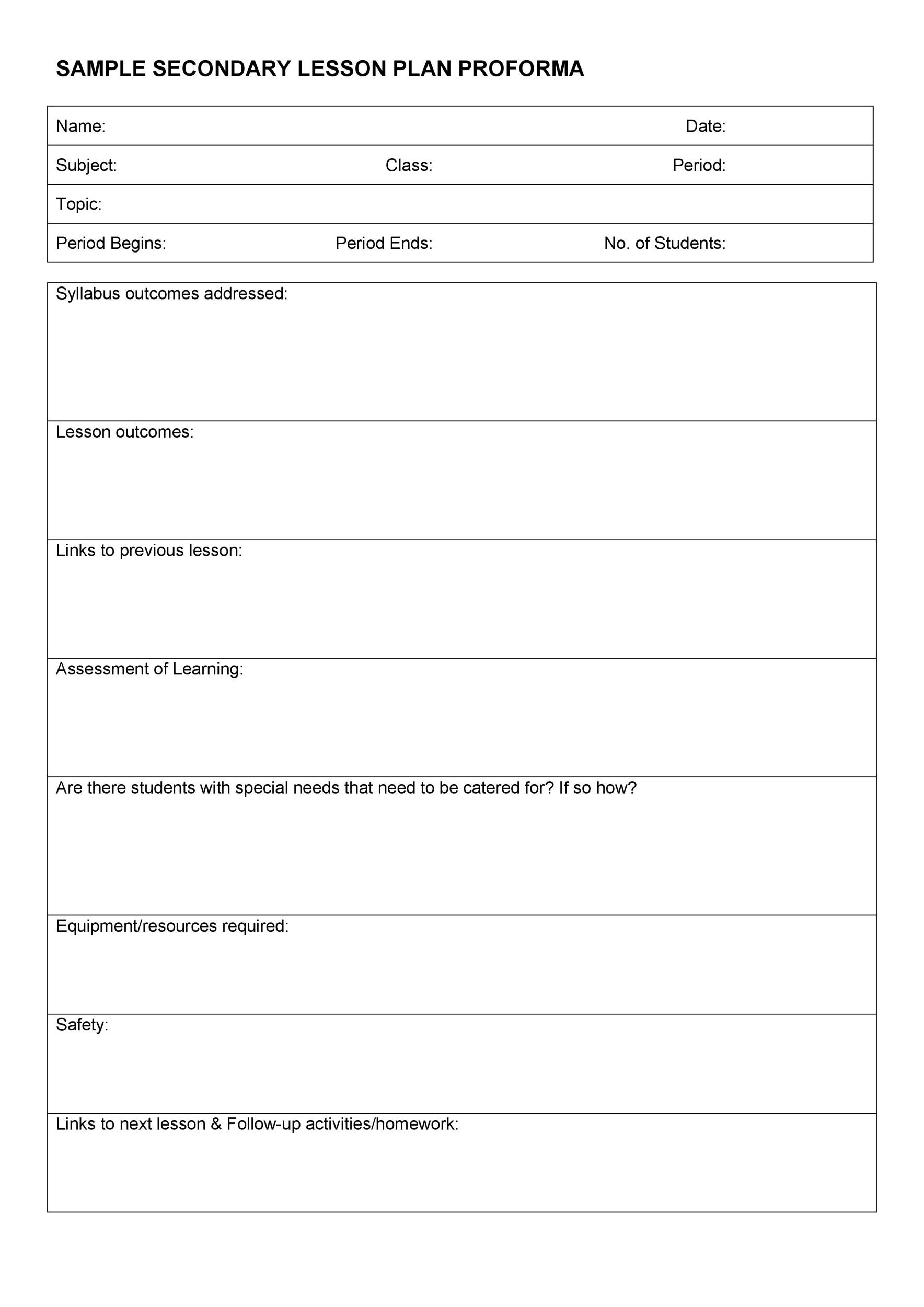 44 FREE Lesson Plan Templates Common Core Preschool Weekly 
