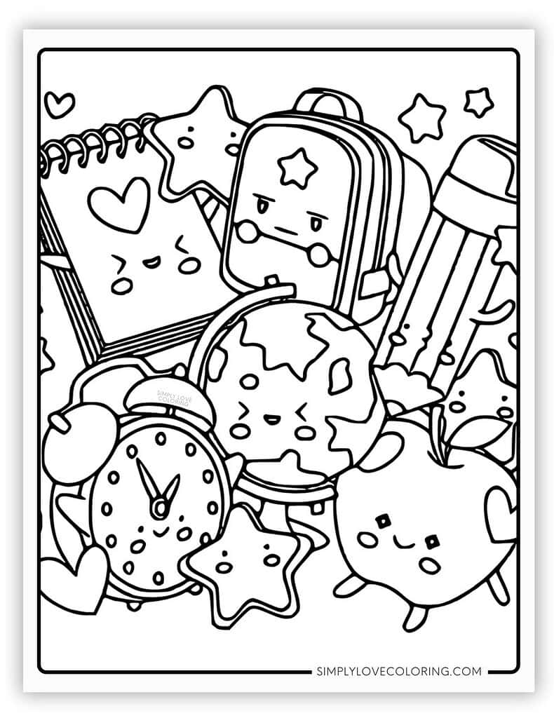 kawaii cute coloring pages