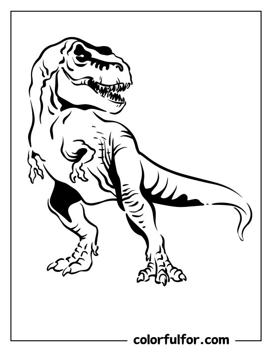 45 Dinosaur Coloring Pages Free Printable PDFs For Jurassic Fun Colorfulfor