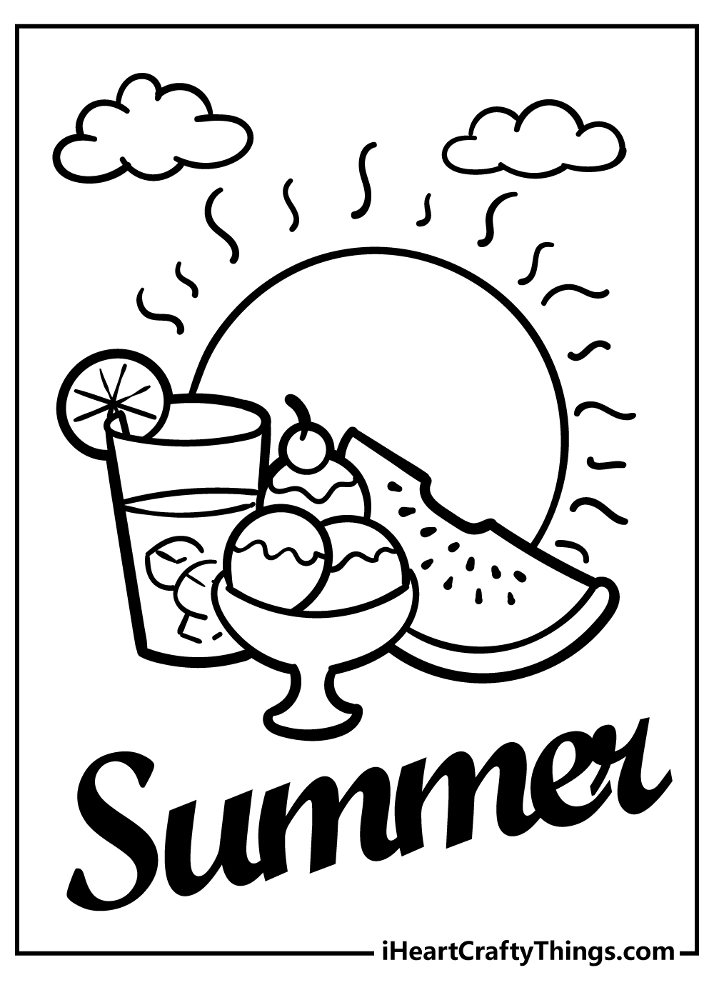 coloring pages printable summer coloring pages printable summer