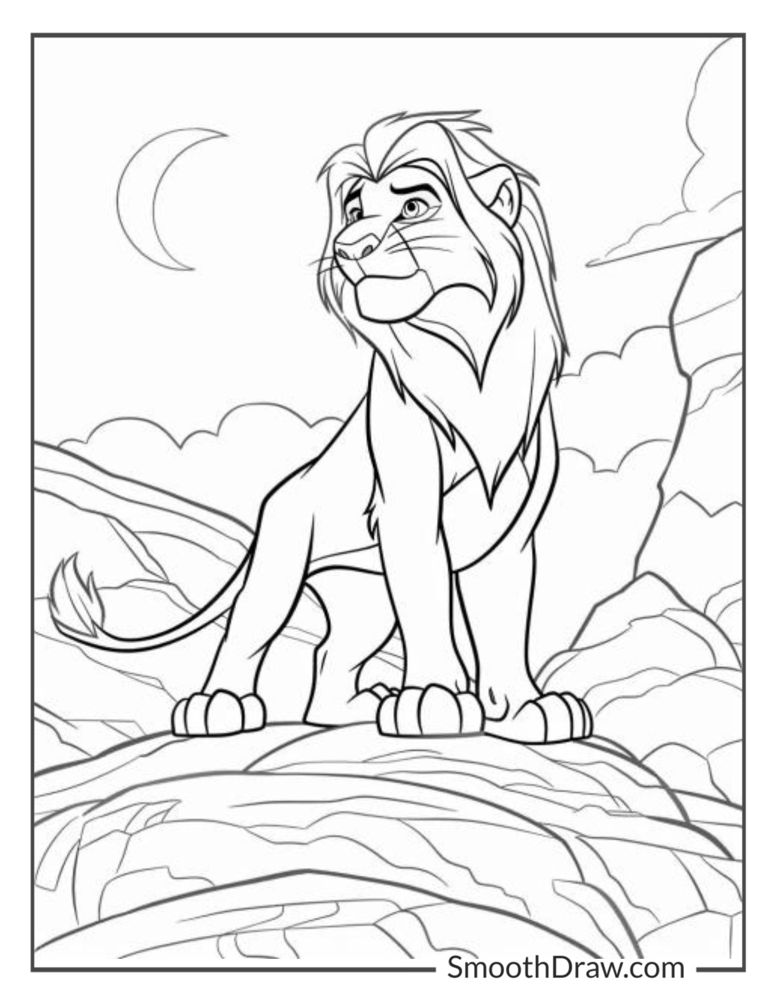 coloring pages of a lion