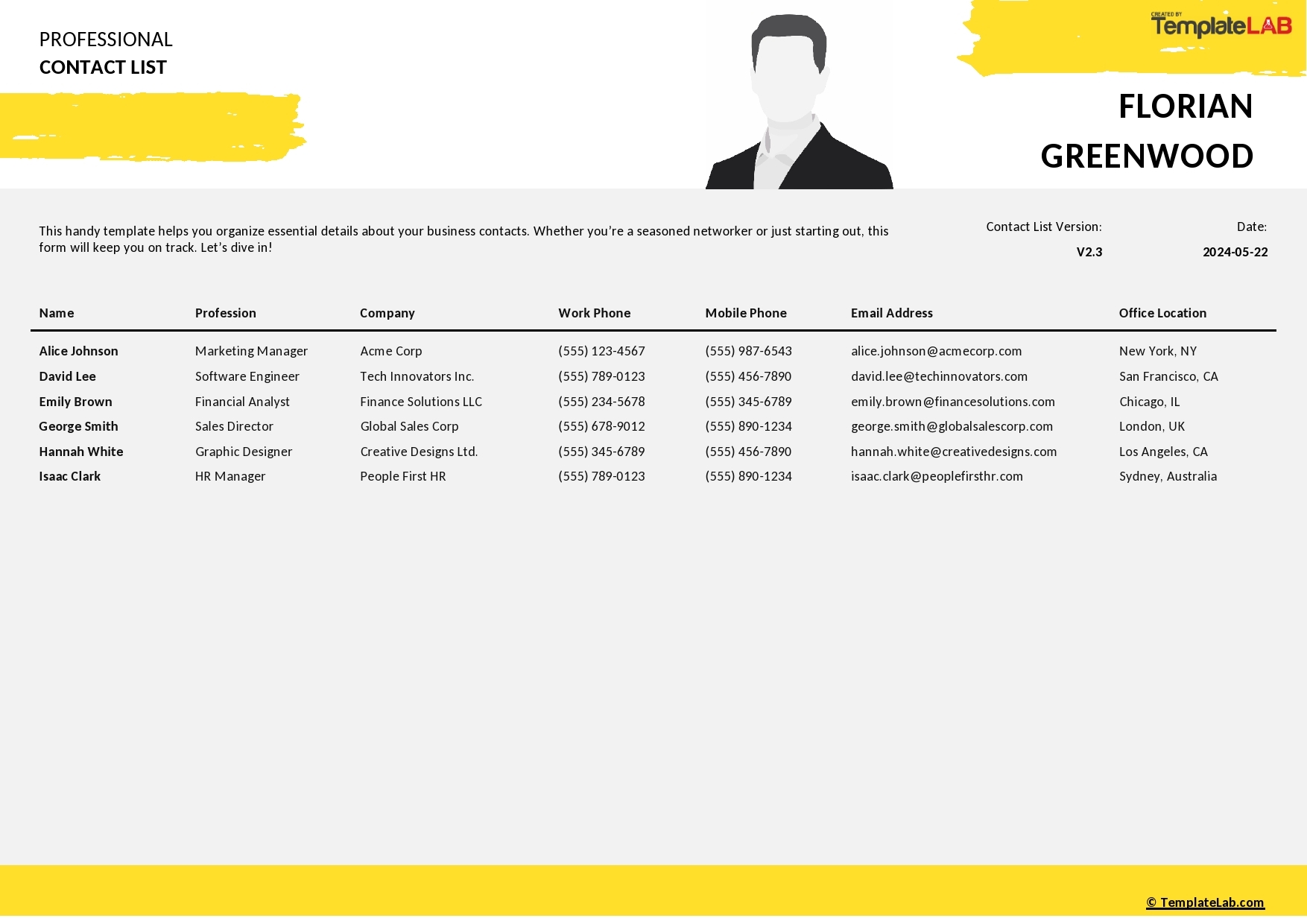 Professional Contact List How Many