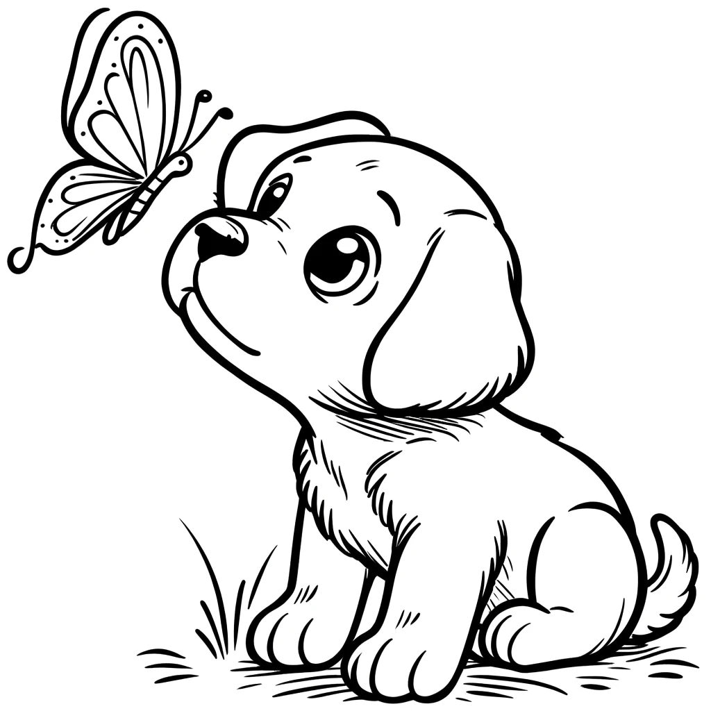 Coloring Page Of A Dog