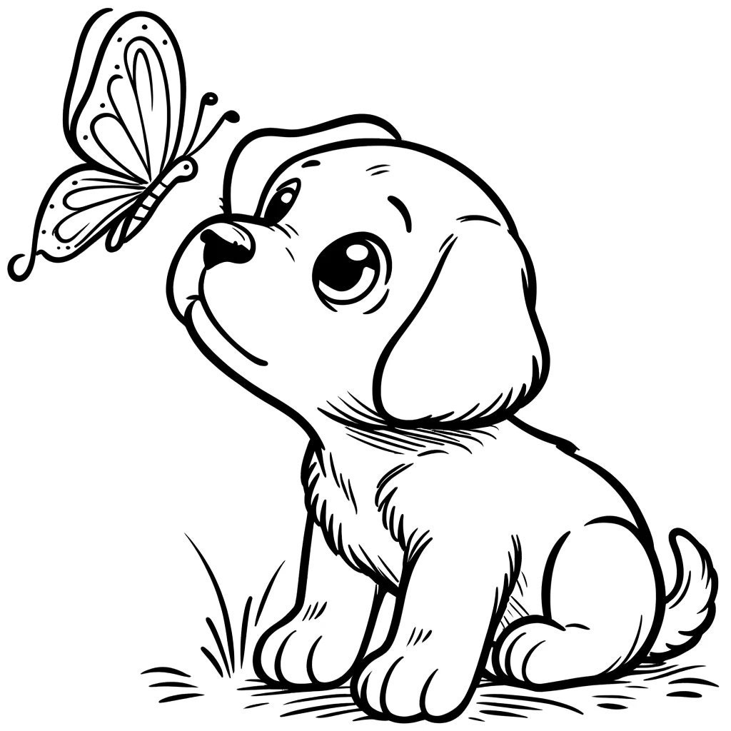 Cute Coloring Pages Of Dogs