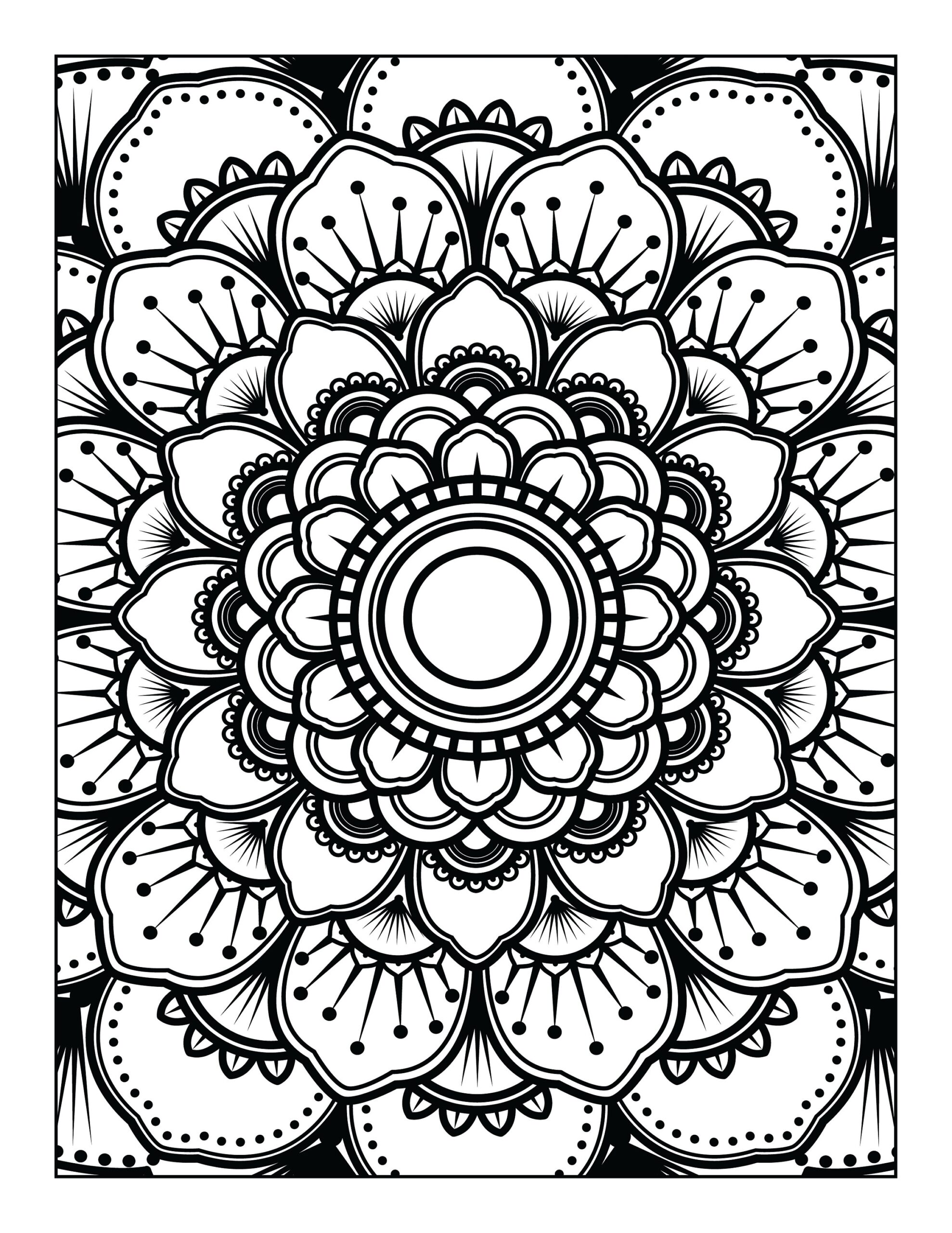 easy coloring pages for adults