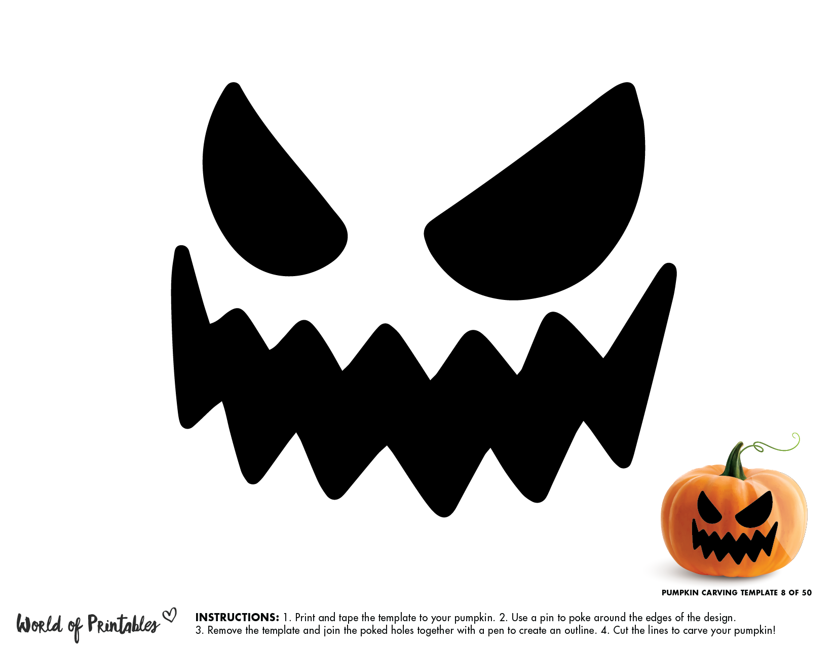 halloween pumpkin faces printable