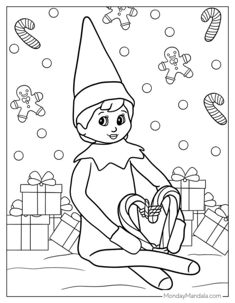 50 Elf Coloring Pages Free PDF PRintables 50 Elf Coloring Pages Free PDF PRintables