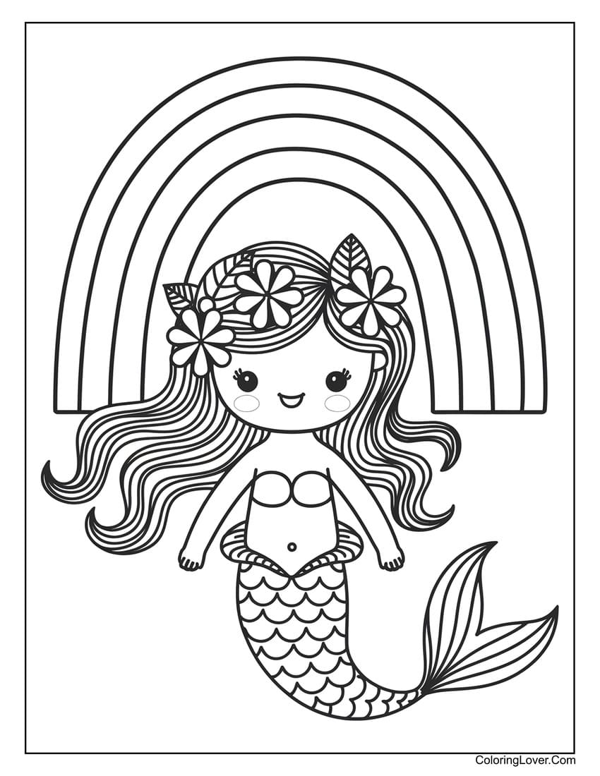 free mermaid coloring pages