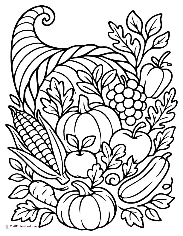 60 Free Thanksgiving Coloring Pages Printables For Kids Adults