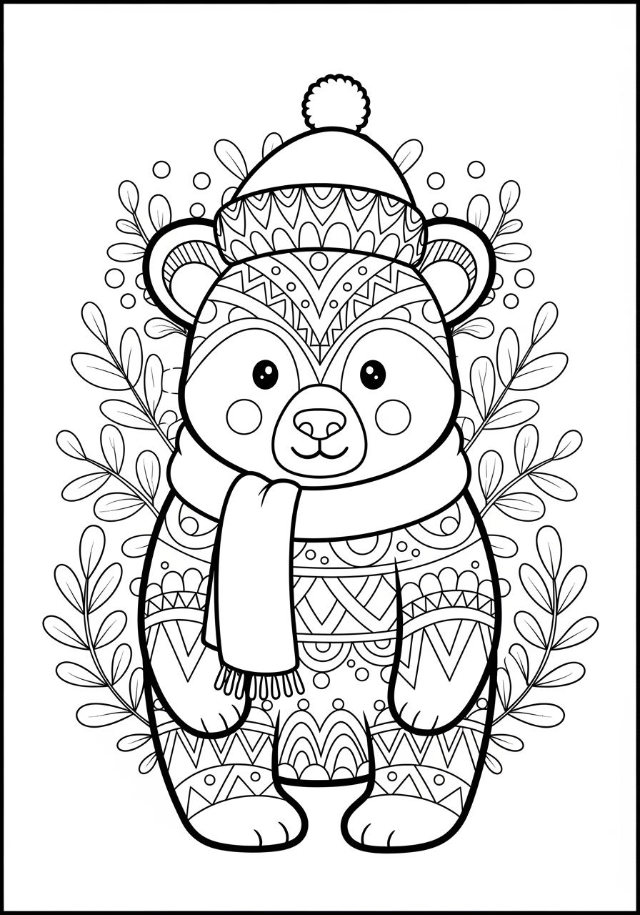 Winter Coloring Pages For Adults