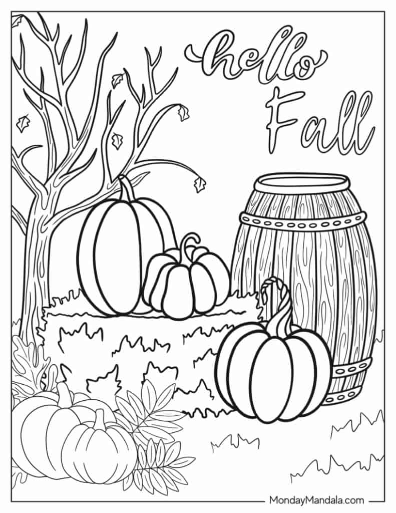 Fall Coloring Sheets Free Printable