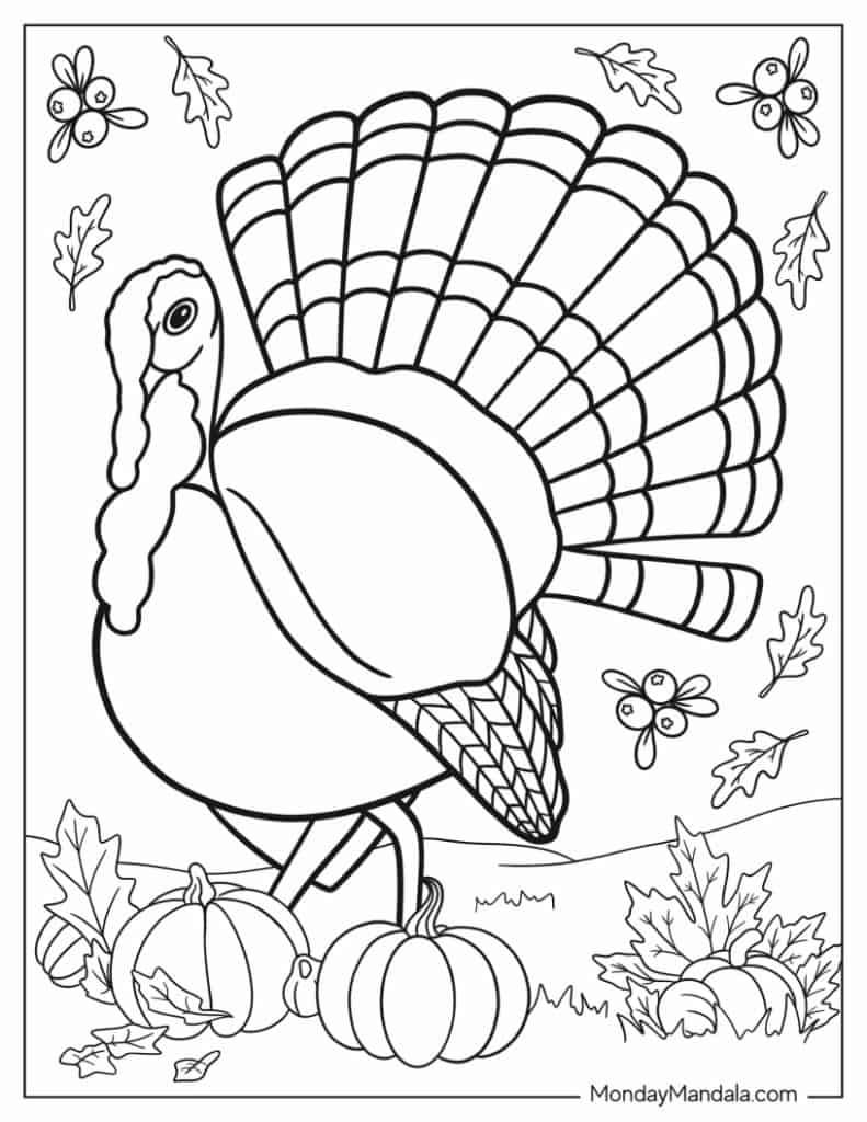 87 Thanksgiving Coloring Pages Free PDF Printables 