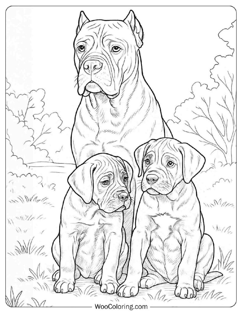 coloring page of a dog